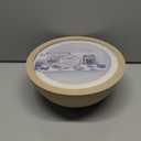 COOK WITH COLOR Mixing Bowls with Lids - 12 Piece Plastic Nesting Bowls Set includes 6 Prep Bowls and 6 Lids, Microwave Safe Mixing Bowl Set, Brown Embossed