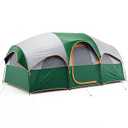 OLIXIS 8 Person Camping Tent, Tool-Free Setup Family Tent, 78.7in Tall Double Layer Waterproof, Portable with Carry Bag for Outdoor Trips, Backpacking, Hiking, Green