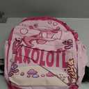 Axolotl Backpack for Girls, 16.5 Inch Axolotl Theme Bookbag with Adjustable Straps, Large Capacity School Cartoon Backpack