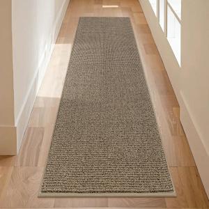 BEQHAUSE Hallway Runner Rugs 2' x 8', Hallway Rug Non-Slip Washable, Runner Rug Absorbent Stain Resistant Hall Rug Carpet Runner, Entryway Rugs Floor Mat Laundry Room Rugs, Taupe