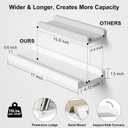 Love-KANKEI Floating Shelves Wall Mounted Set of 2, 17 Inch Rustic Wood Wall Shelves for Storage, Bedroom Living Room Bathroom Kitchen Office and More White