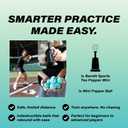 Bandit Sports Baseball Training Tee Popper Mini, Hitting Tee for Perfect Swings, Batting Machine for Practicing Hitting Without a Pitcher (1 Popper Ball Included)