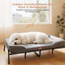 Lekereise Raised Dog Bed for Small Dogs, Waterproof Elevated Dog Cot, Outdoor Cooling Pet Bed