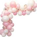 100PCS Pink Balloons Garland with Pink and White Balloons Confetti Balloons for Birthday Party Bridal Baby Shower Engagement Wedding Party Decor