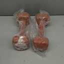 Tone Fitness Neoprene Dumbbell Weight Pairs with Anti-Roll Square Head | Multiple Options (12 lb - Pair, Orange)