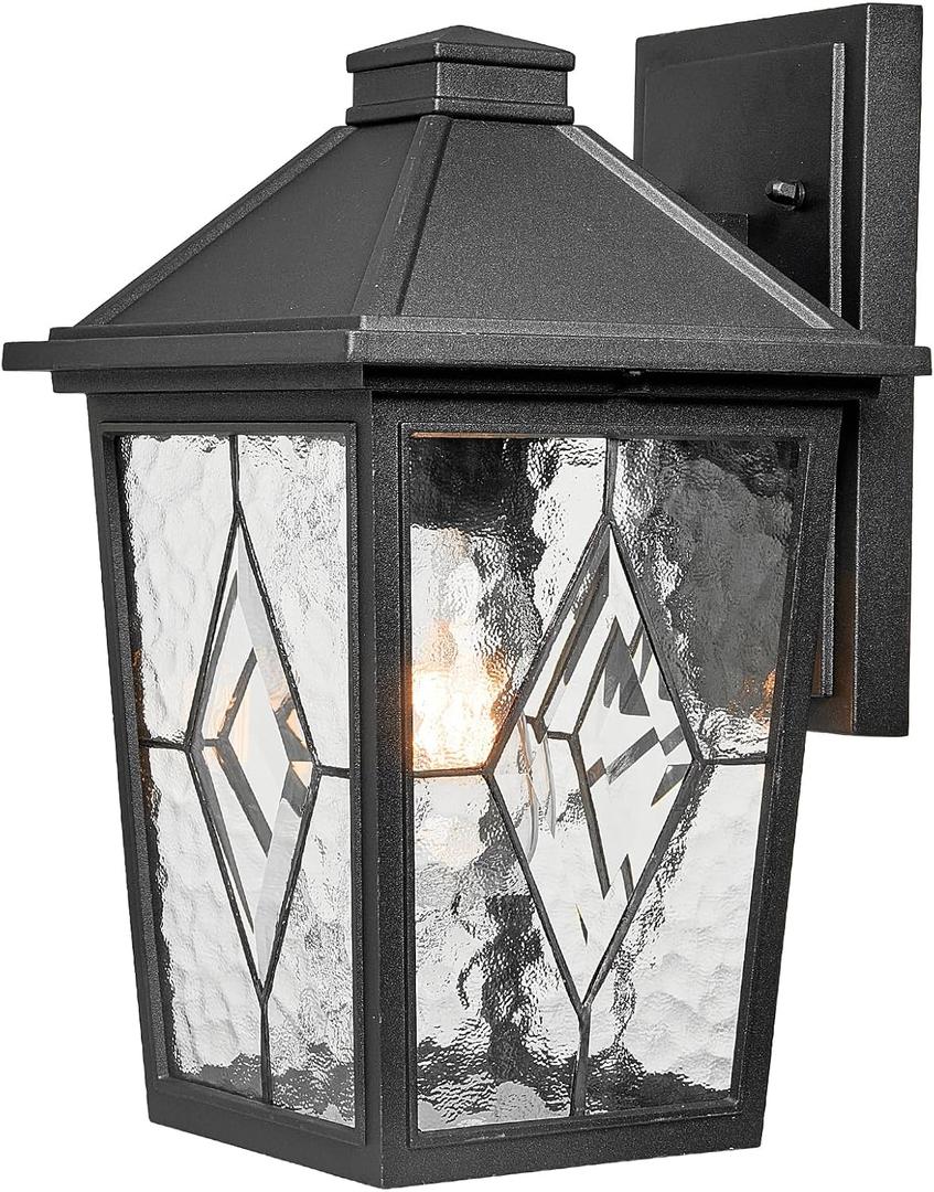 Outdoor Wall Lights Aluminum Outside Porch Lights for House with E26 Socket Waterproof Garage Lights, 14inch