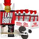 Labrada Lean Body Ready-to-Drink Cookies and Cream Protein Shake, 40g Protein, Whey Blend , 0 Sugar, Gluten No, 22 Vitamins & Minerals, (Recyclable Carton & Lid - Pack of 12) LABRADA , 17 Fl Oz (Pack of 12) (EXP 11/07/26)