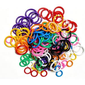 200Pcs Loose Leaf Binder Rings, Colorful Small Plastic Binder Rings, 10 Colors 1/2 and 1Inch Paper Ring for Index Cards, Home, School, Office, DIY