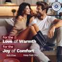 Buttons & Pleats Wool Socks for Men & Women Merino Thermal Warm Cozy Winter Boot Sock (Black)