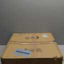 6-Light Dining Room Chandelier Over Table, 21.7'' Black Farmhouse Drum Light Fixtures for Living Room Bedroom, Round Metal Wood Grain Finish, Modern Hanging Pendant Lighting