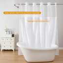 eachope 1 Pack Extra Long Fabric Snap-in Shower Curtain Liner Replacement,Compatible with No Hook Shower Curtain with Snap in Liner, Removable & Water-Repellent,Machine Washable,70x66,White
