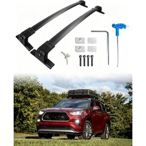 220lbs Upgraded Highlander Heavy Duty Aluminum Roof Rack Cross Bars Compatible with Highlander 2020-2026 XLE Limited Platinum Hybrid (Not for L/LE/LE Hybrid), Cargo Bars with Anti-Theft Lock