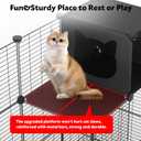 PAWING Cat Enclosure Indoor with Litter Box, 4-Tier Metal Wire Cat Cage, DIY Detachable Design for Cats, Kittens & Small Animals, Multi-Level Kennel