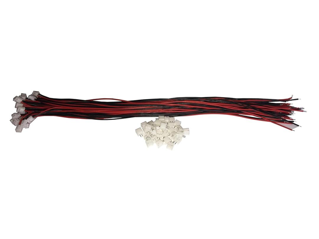 30 PCS 2 PIN JST PH Female Connector on One Side - 300mm 1007 26 AWG & 30 PCS 2 PIN JST PH Male Connector