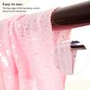 PartyDelight Pink Sequin Backdrop Curtains 2x8ft 2 Panels - High Density 3mm Shimmer Sequin Background Sparkly Photography Drapes for Baby Showers Princess Birthdays, Nursery Decor & Event Decor