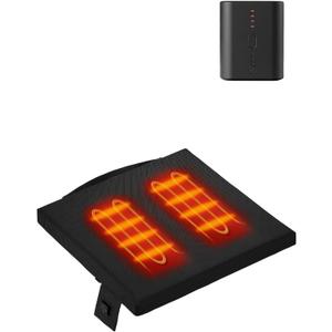 ORORO Portable Heated Cushion with Battery, USB Heated Seat Cushion for Office Chair, Stadium (Charger Not Included) (Black)