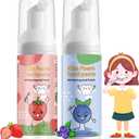 Foam Toothpaste Kids, Kids Mouthwash with Fruit Flavor - Toddler Toothpaste Age for Children,360Care Natural Anti-Cavity Formulas with Fluoride for Electric & U-Shape Toothbrushes