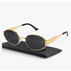 livho 2025 Trendy Oval Sunglasses - Stylish Polarized Shades for Everyday - Retro Metal Frames