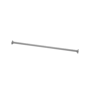 Naiture 60" Heavy-Duty Straight Shower Curtain Rod, Rustproof Stainless Steel Shower Rod with Mounting Flanges, Permanent Wall Mount, Used for Bathroom, Windows, Closet, Chrome Finish