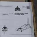 Jack Boss 3 Ton Low Profile, Aluminum and Steel Racing Floor Jack with Dual Pistons Quick Lift Pump for Sport Utility Vehicle, Lifting Range 3-15/16" min to 18-5/16" max, Net Weight 58.5 lb, Red