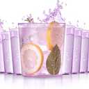 Liacere Plastic Drinking Glasses (Set of 12) 14 oz Purple Plastic Glasses ColorsKitchen Water Glasses Cup, Bar Tumbler Glassware Set for Beer, Juice, Cocktail, Whiskey, Milk for Valentines Day