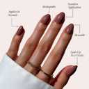 Glamnetic Press On Nails - Fall Mauve | Opaque Muted Blush Mauve Short Oval Fake Nails, Salon Quality | 15 Sizes - 30 Nail Kit with Glue