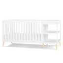 Delta Children Essex 4-in-1 Convertible Crib and Changer, Bianca White w/Natural