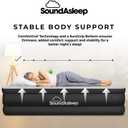 SoundAsleep Dream Series Luxury Air Mattress with ComfortCoil Technology & Built-in High Capacity Pump for Home & Camping- Double Height, Adjustable, Inflatable Blow Up, Portable - Queen Size