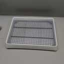 PODOO Rabbit Litter Box  Training Potty Tray for Guinea Pig & Small Pets  Spacious Grid Pan with Low Entrance, Easy-Clean & Odor-ResistantHelps Keep a Clean Cage and Reduce Mess (Medium)