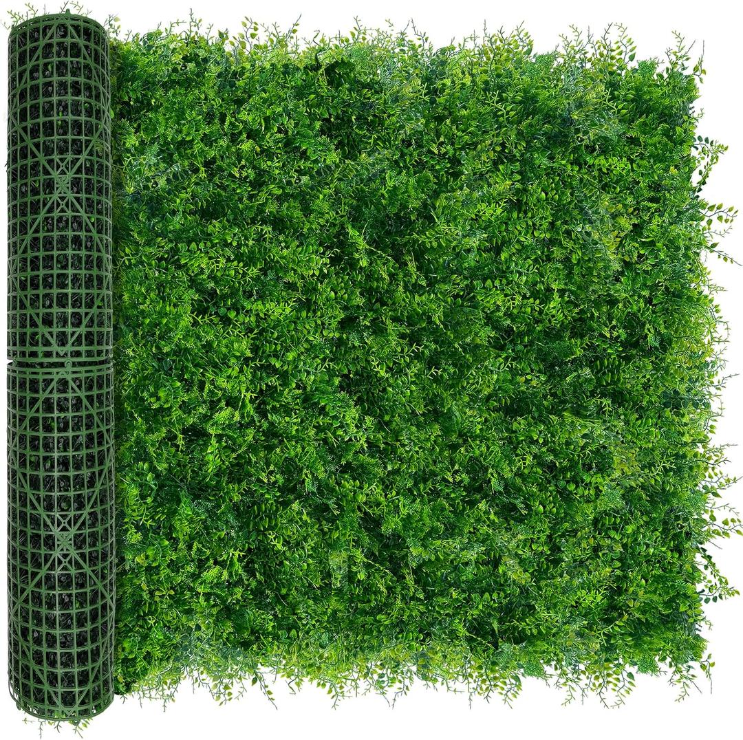 48"x120"(40 SQFT), Artificial Greenery Grass Wall Backdrop UV-Anti