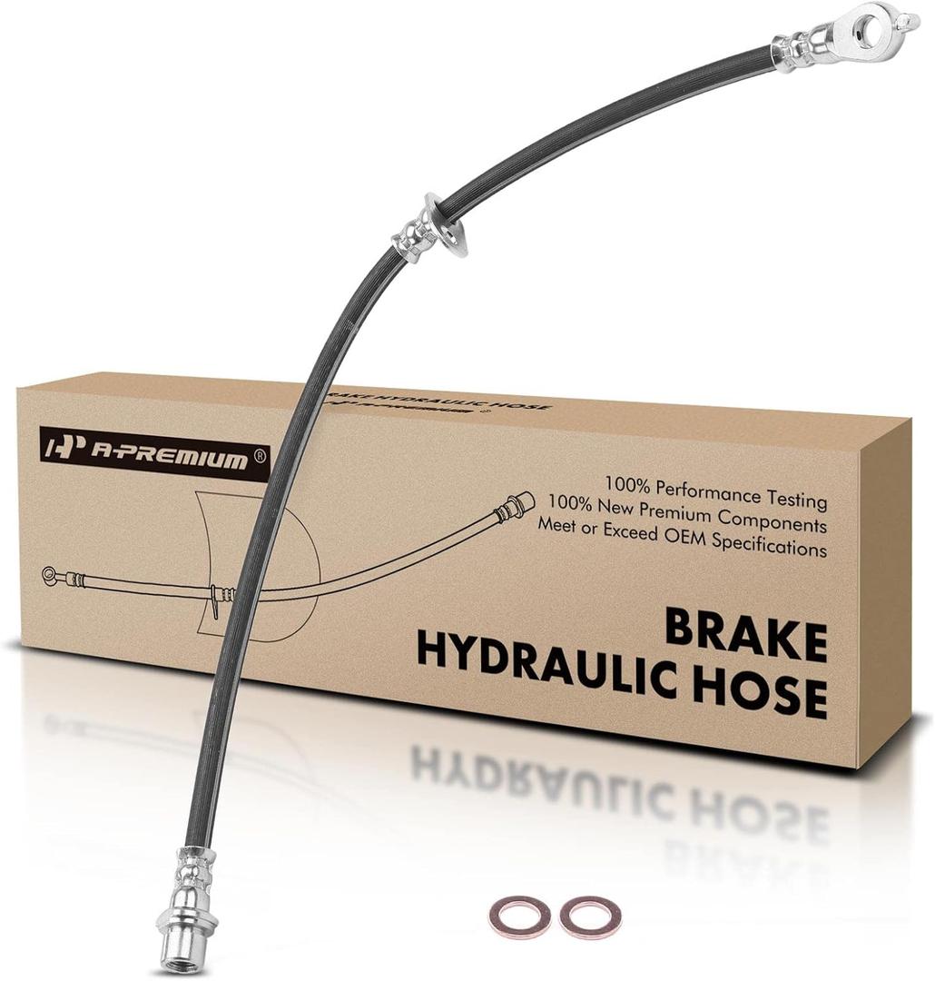 A-Premium Front Driver Brake Hydraulic Hose Compatible with Select Toyota Models - Sienna 2004-2010 - Replace# 9008094191