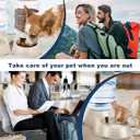 2 Pack Automatic Cat Feeder and Water Dispenser in Set Pet Food Bowl for Small Medium Dog Pets Puppy Kitten Big Capacity 1 Gallon x 2 (Cream)