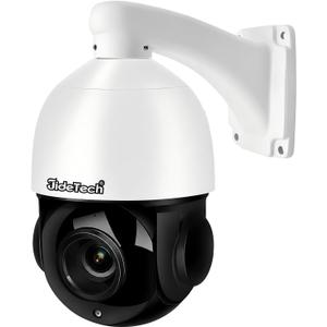 5MP PTZ Security Camera Outdoor, 20X Optical Zoom, Auto Tracking & Human Detection, PoE IP Camera with 360 View, 330ft Night Vision, Waterproof IP66, CamHi Pro