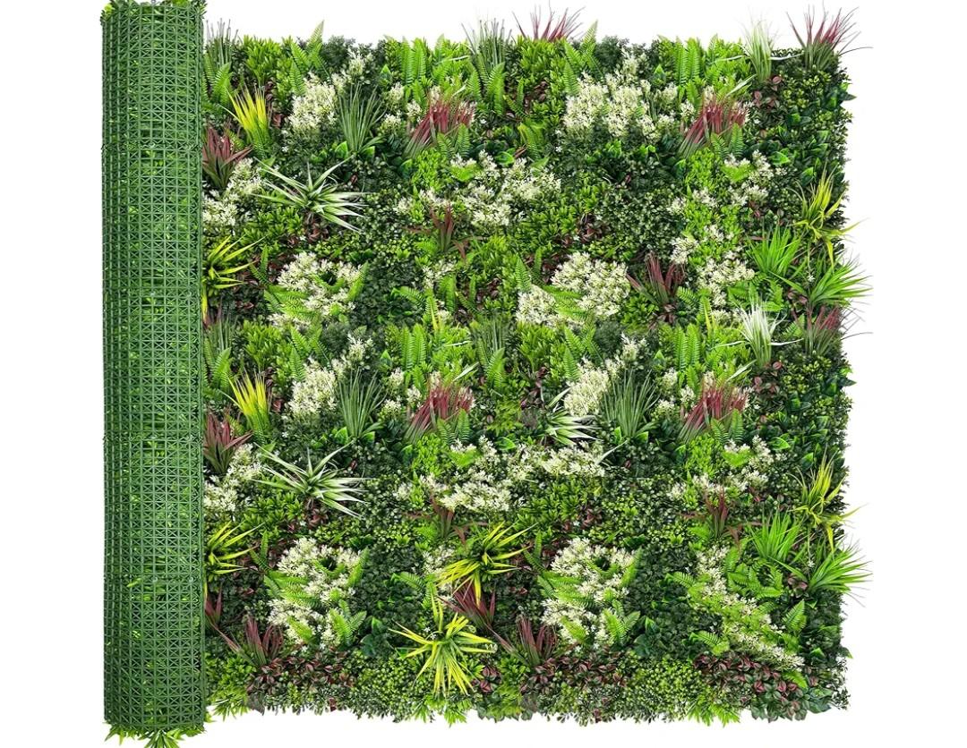 Artificial Plant Wall Panels: 70"×120" UV-Anti Faux Grass Wall Backdrop Boxwood Ivy Fence Privacy Screen Fake Greenery Leaf Hedge for Outdoor,Indoor,Garden,Backyard and Home Decor