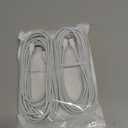 USB C Cable 15ft,USB C to USB C Cable 60W Fast Charging 2 Pack, Extra Long Type C Cord Compatible with MacBook/iPad/iPhone 17/16/15 Serie/Samsung Galaxy S24/Switch/Lenovo/Dell/HP/Any USB-C Device (Off White)