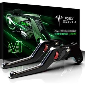 POISON SCORPION Brake Clutch Levers CNC Adjustable Compatible with Street Triple R 17-20, Speed Triple R/S 16-20, Speed Twin 19-23, Thruxton R 16-20, Scrambler 1200 XC 19-21