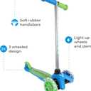 Scooter for Kids Ages 3-5 - Light Up Wheels, Extra Wide Deck, Foot Activated Break, Self Balancing Kids Toys for Boys & Girls