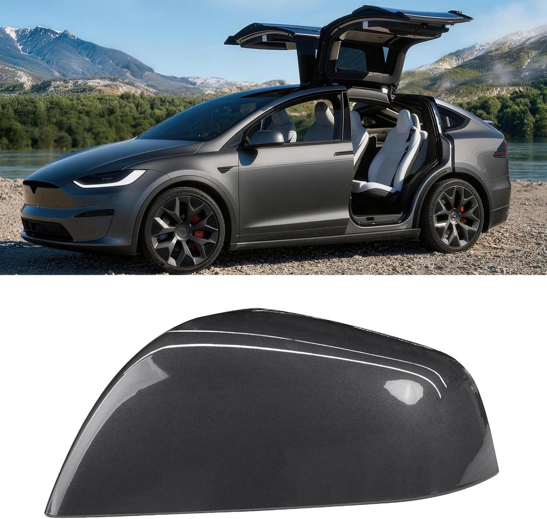 Jaronx Compatible with Tesla Model X Mirror Cover Replacement 2016-2025, Left