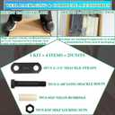 1 Sets Trailer Shackle Kit 2-1/4" Straps,Tandem Axle Trailer Shackles Kit 7 Bushings & 7 Bolts Nuts for Double Eye Leaf Spring 3500 lbs-5200 lbs Axles