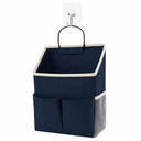 1 pc Wall Hanging Storage Bag,Wall Hanging Organizer Bags with Pockets, Wall Organizer Storage for Dormitory Bathroom Bedroom Kitchen(Navy Blue)