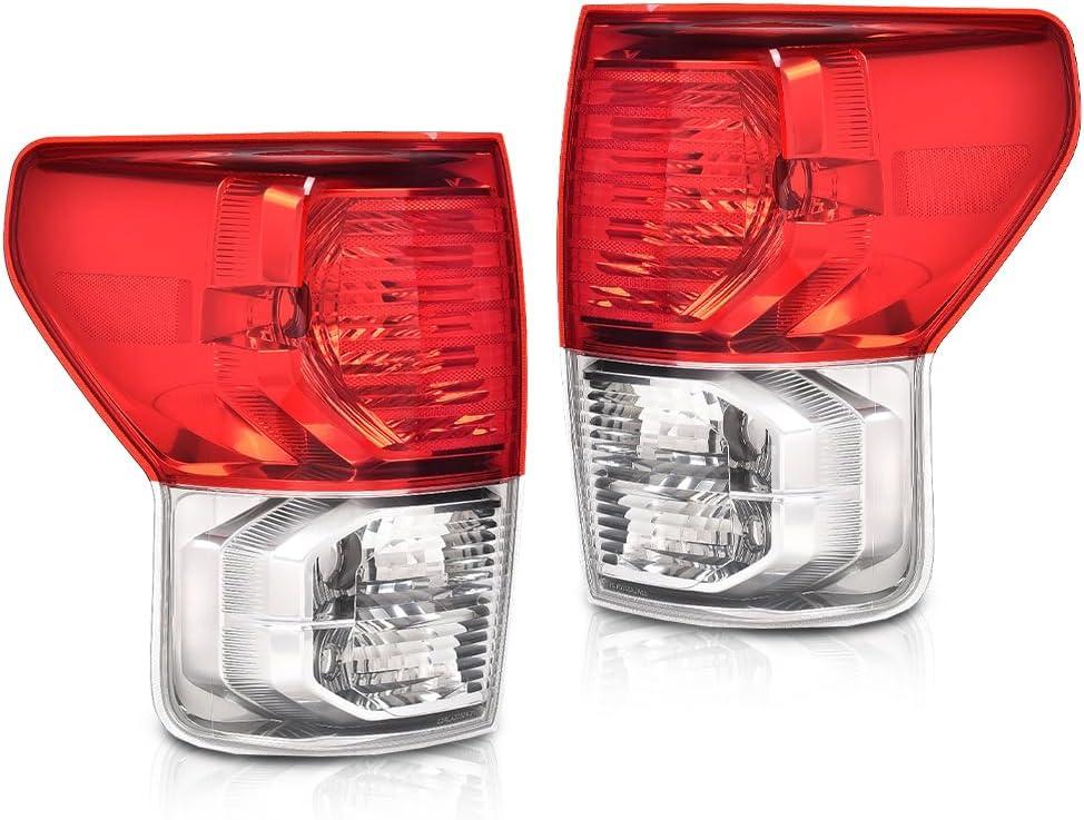 Tail Lights Brake Lamp w/o Bulbs Left and Right Side 1 Pair Compatible with Toyota Tundra 2007-2013 (2-Door Regular Cab | 4-Door Extra Cab | 4-Door Crew Cab)