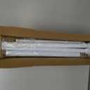MEXAU Shower Curtain Rod 45-77 Inch White Shower Rod 7/8" Tension Curtain Rod Adjustable Curtain Rods No Drilling Shower Tension Rod Shower Curtain Tension Rod for Bathroom Windows Doorways