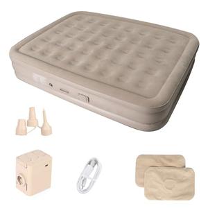 sxvbdway Air Mattress with Detachable Built-in Pump, Double Person Air Bed with 2 Pillows, Inflatable Mattress, Blow up Mattress for Camping, Heightened Comfort Blow up Airbed Double Person