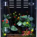 Reptile Enclosure for Crested Gecko 12x12x18 Acrylic Reptile Tank for Gecko, Snake, and Lizard PVC Terrarium for Small Pets