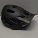 Bike Helmet, Helmets for Adults Men, Front and Back LED Lights Safe Certified MTB Road Bicycle Helmet with Adjustable Brim (L (59-61cm), Black)