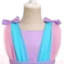 IBTOM CASTLE Toddler Baby Girl Birthday Party Dress Mermaid Princess Sleeveless Sparkle Sequins Bow Ruffle Tulle Tutu Dress (3-4T, Green)