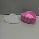 Yerliker 12 Pcs Plastic Food Storage with Lids 16.9 oz Heart Shaped Containers Heart Shaped Seasoning Containers Reusable Dessert Box for Mother Valentine Wedding Birthday Fruit