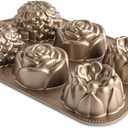 Nordic Ware Floral Cakelet, 3 Cups, Toffee