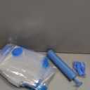 Vacuum Storage Bags with Hand Pump, Plastic Packaging Bags, 80% Space Saver Vacuum Seal Bags for Clothing, Travel Lugggage, Blankets, Comforters, 10 Small