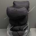 Outdoor Chair Cushions Set of 2, Patio Chair Cushions with Ties,19x19+5 Tufted Outdoor Seat Cushions, Waterproof Patio Furniture Cushions, Outdoor Dining Chair Pads, Dark Grey